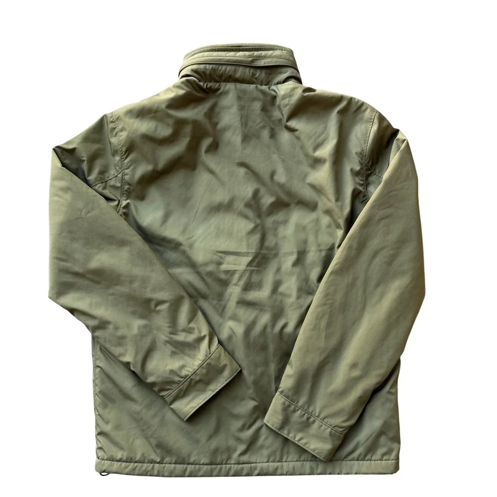 Polo Ralph Lauren Mens Olive Green Fleece Lined Hooded Windbreaker Jacket Small